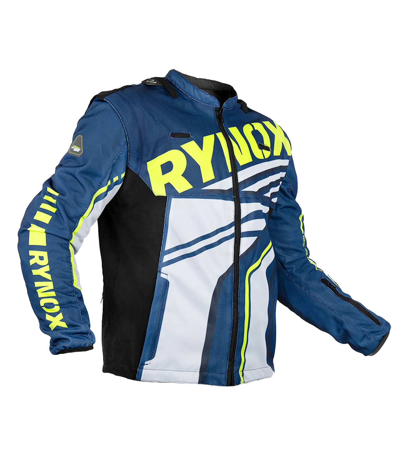 Rynox Air GT3 Motorcycle Riding Jacket – black white Colour With CE Level 2  protectors, certified 600D Dobby weave and PU coated polyester Shell -  Sarkkart