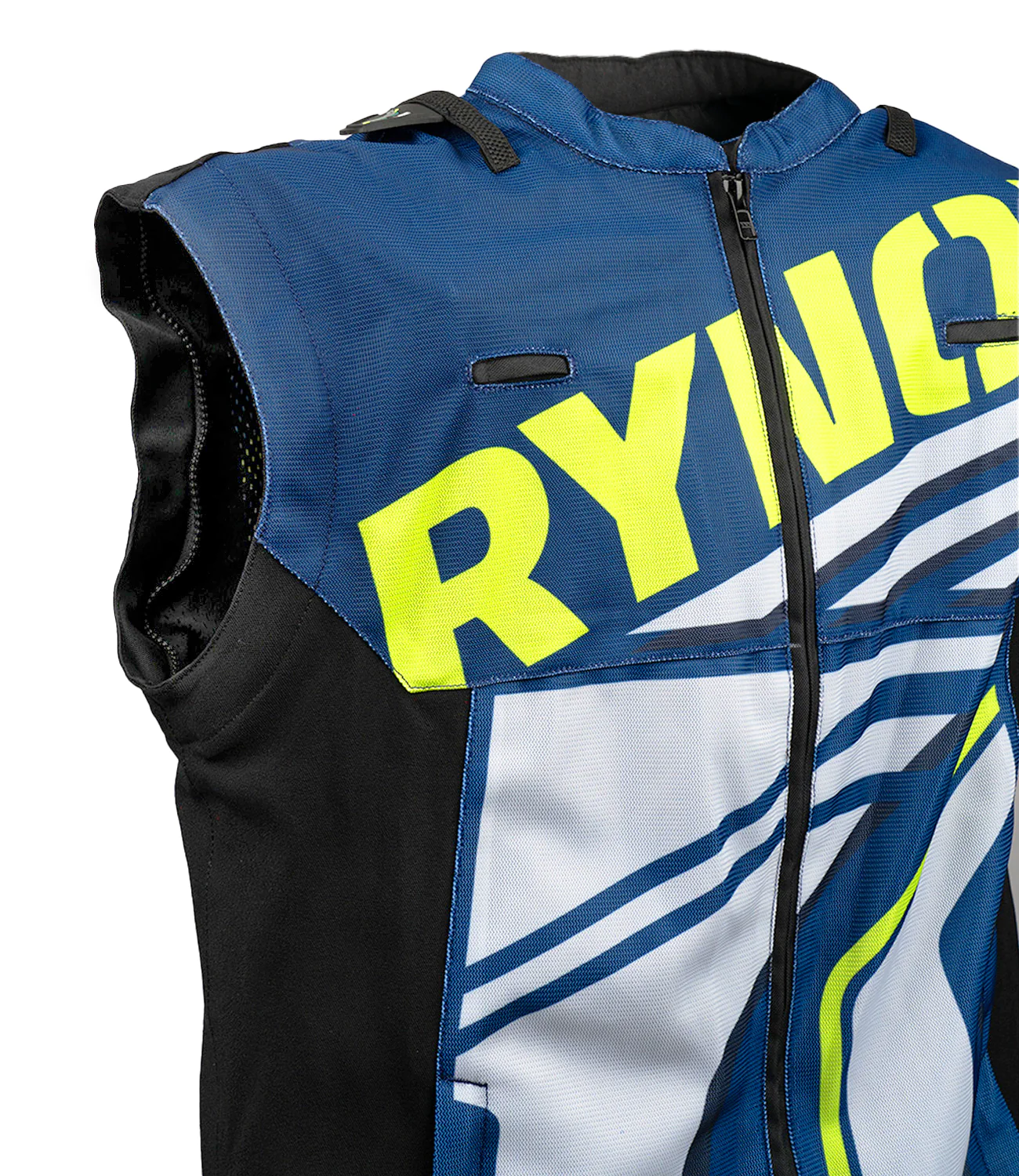 Rynox Dune Neo Trail Offroad Jacket - Blue Hi-Viz Green - Image 4
