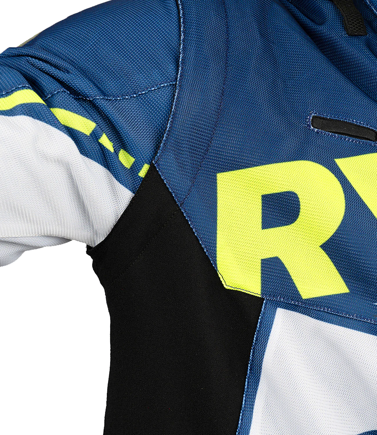 Rynox Dune Neo Trail Offroad Jacket - Blue Hi-Viz Green - Image 12
