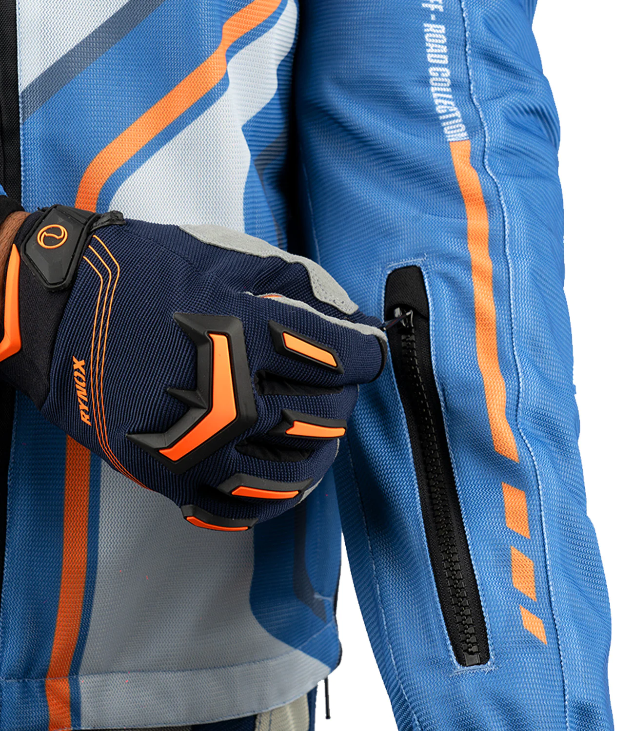 Rynox Dune Neo Trail Offroad Jacket - Blue Orange - Image 7