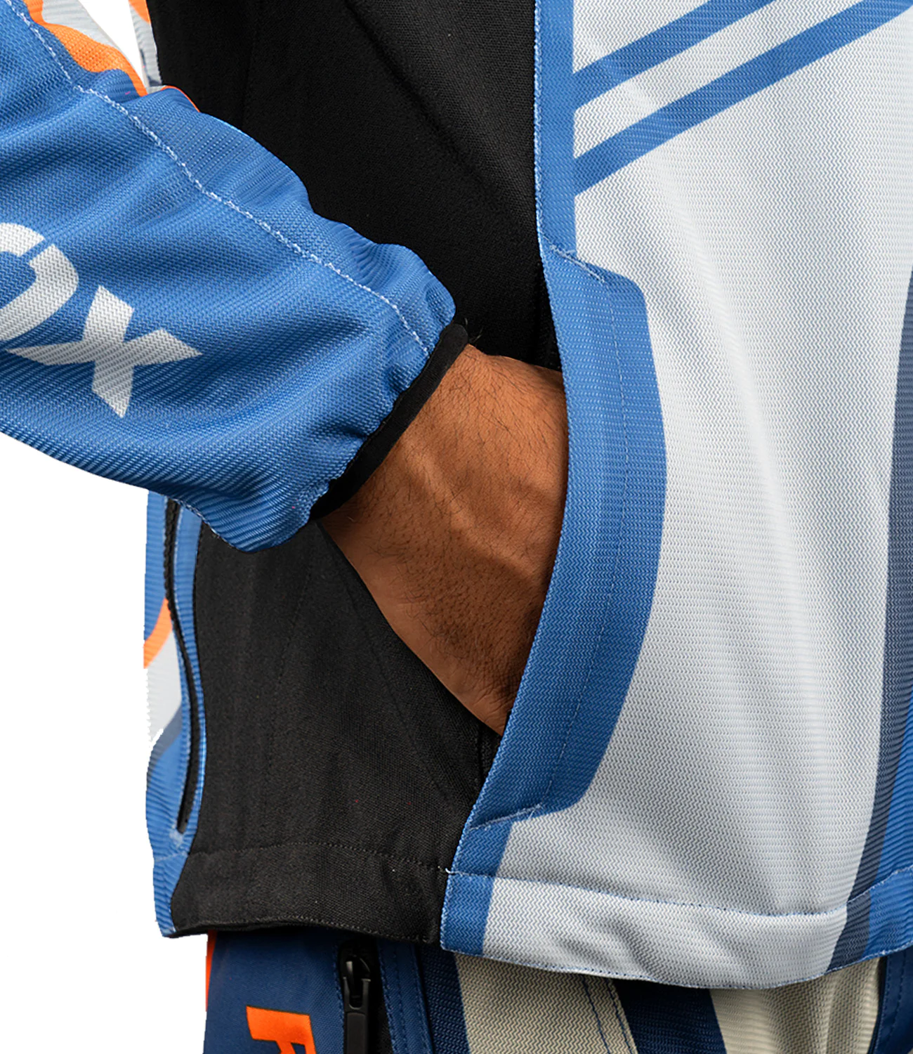 Rynox Dune Neo Trail Offroad Jacket - Blue Orange - Image 10