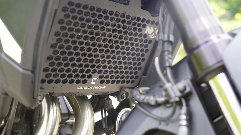 Carbon Racing Aluminium Radiator Grill Black for NX500