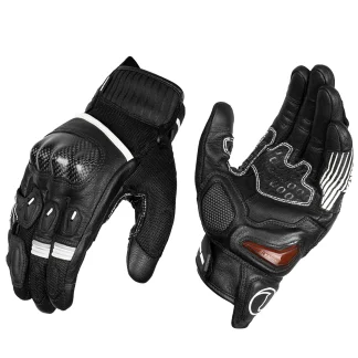 Rynox Tornado Pro 4 Gloves Carbon Edition Black White