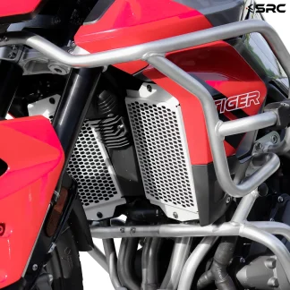 SRC Triumph Tiger 900 Radiator Guard Silver