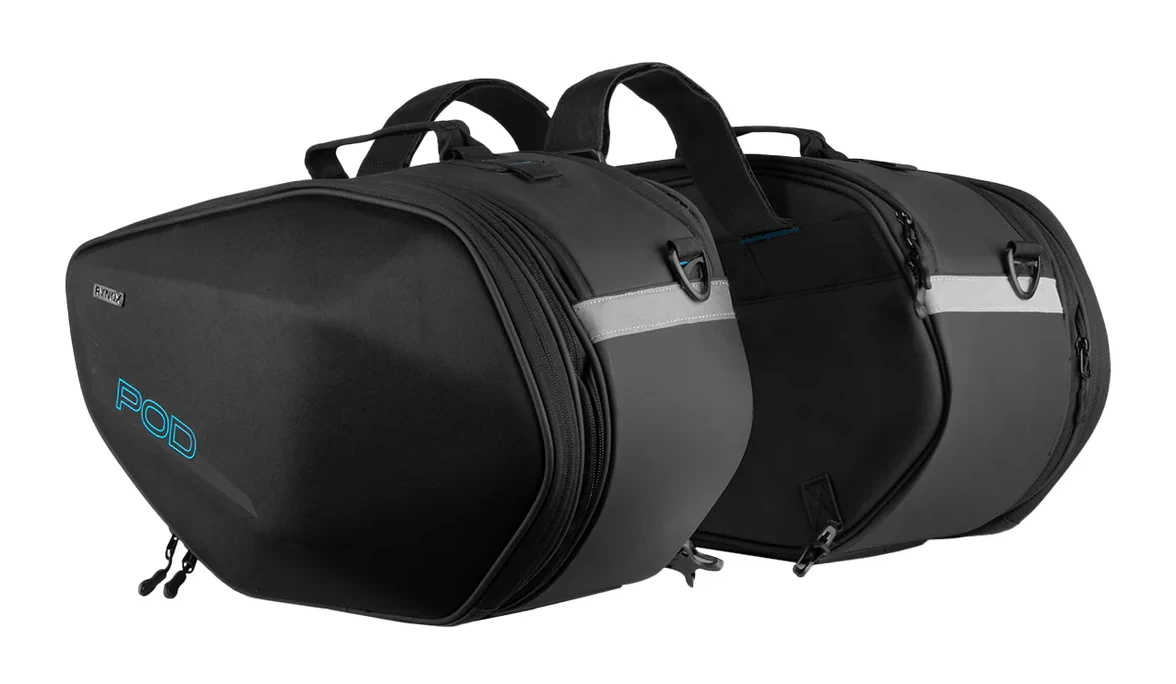 Rynox Pod Saddlebags 52L – Stormproof: Ride Ready, Rain Proof