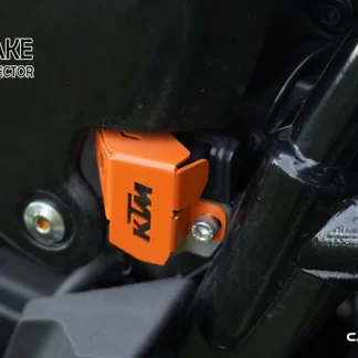 Carbon Racing Aluminium Rear Brake Reservoir Protector KTM Adventure 390/250/X (2025 Model) Orange