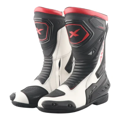 Axor Slipstream PRO Riding Boots White Red - Open Road Pune | Riding Gear