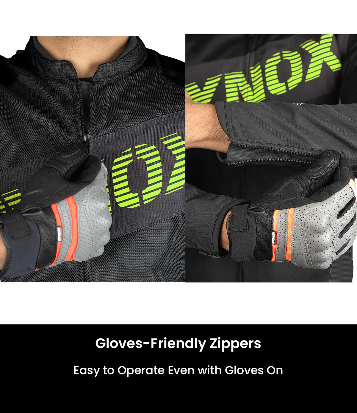 Rynox Delta GT Jacket Black Hi-Viz Green - Image 8