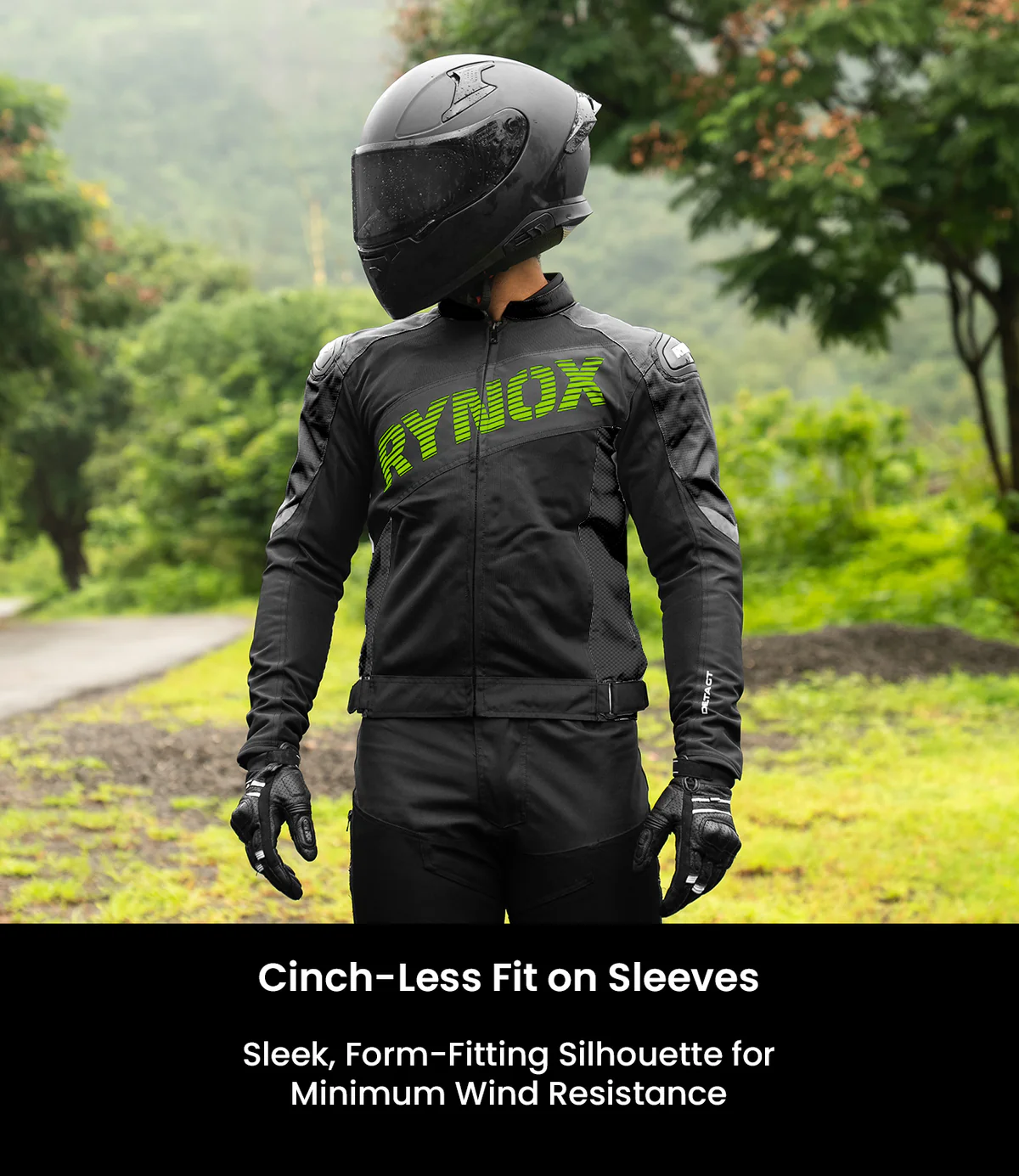 Rynox Delta GT Jacket Black Hi-Viz Green - Image 14