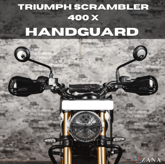 Zana Hand Guard For Triumph Scrambler 400 X (Black) - Open Road