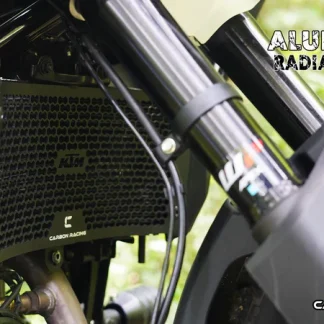 Carbon Racing “Hive” Premium Aluminium Radiator Guard For KTM Adventure 390/250/X 2025 Black