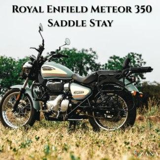 Zana Saddle Stays Mild Steel With Exhaust Sheild With Jerry Can Mount Black For Meteor 350 V-2