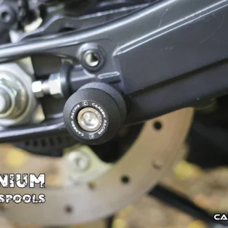 Carbon Racing Aluminium Paddock Stand Spools For KTM Adventure 390/250/X (2025 Model)