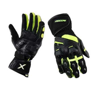 Axor Gator Riding Gloves Hi-Viz Green