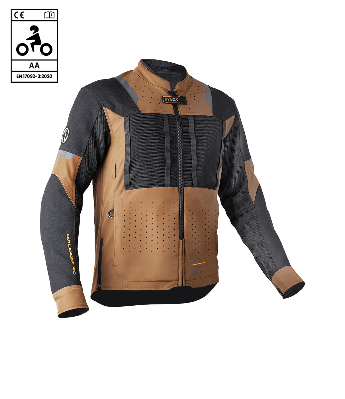 Rynox Outlander Pro Jacket CE Certified Class AA - Brown Black