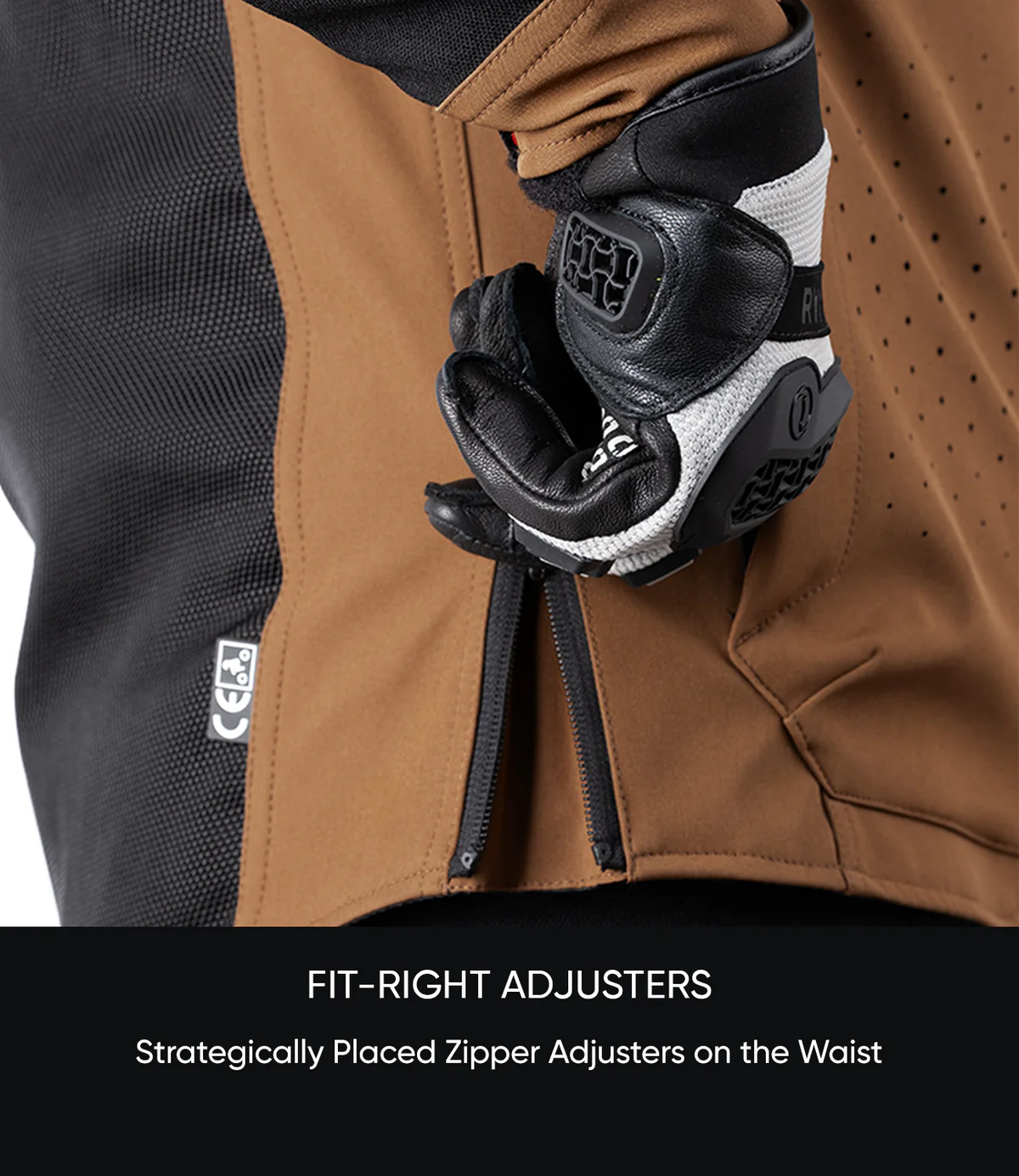 Rynox Outlander Pro Jacket CE Certified Class AA - Brown Black - Image 11