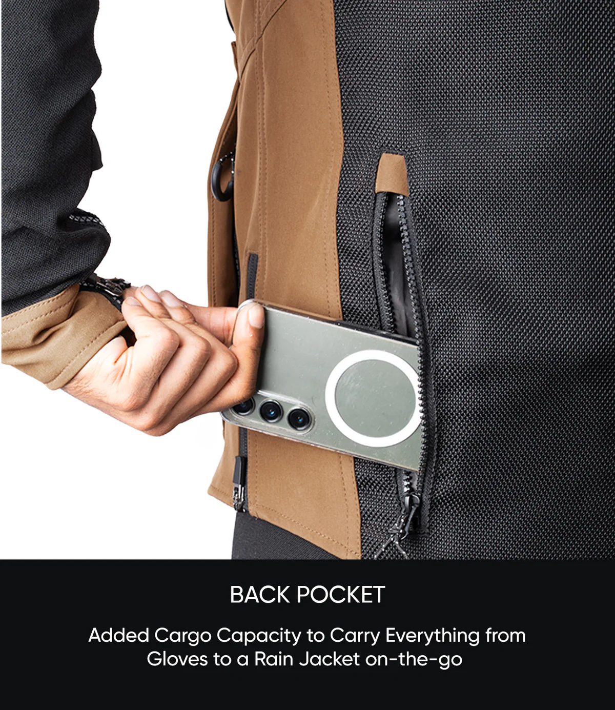 Rynox Outlander Pro Jacket CE Certified Class AA - Brown Black - Image 13