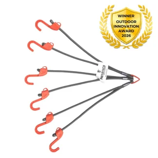 Mototech Hexapod Bungee Tie-down System - 32" / 80cms - Grey + Orange