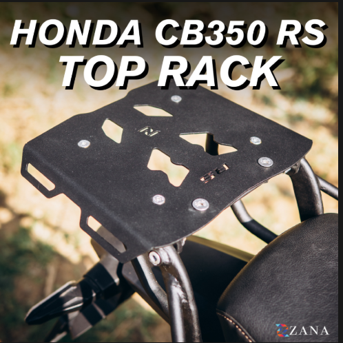 Zana- Top Rack With Plate V-2 For Honda CB350 RS (MS,Black)