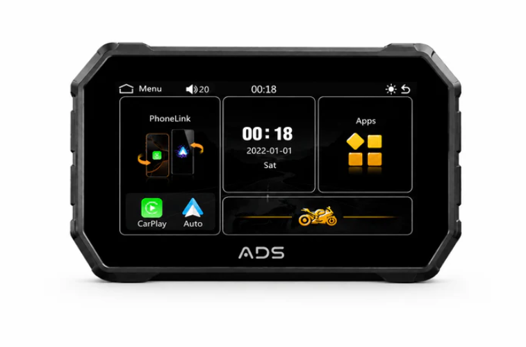 ADS Rover Mini – 5-Inch Wireless CarPlay & Android Auto Smart Display for Motorcycles