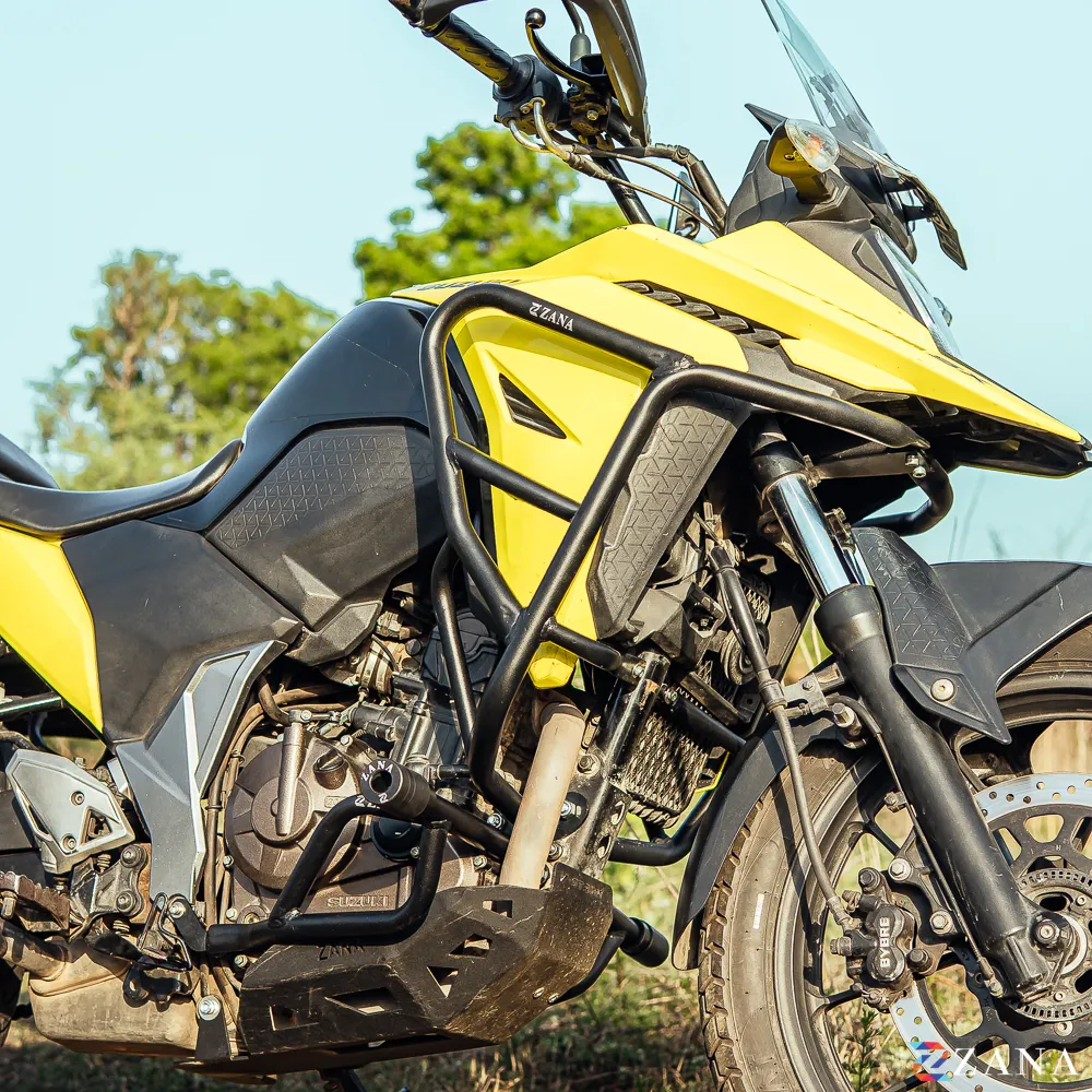 Zana-Upper & Lower Crash Guard with Slider Combo (Black) For V Strom SX 250 - Image 3