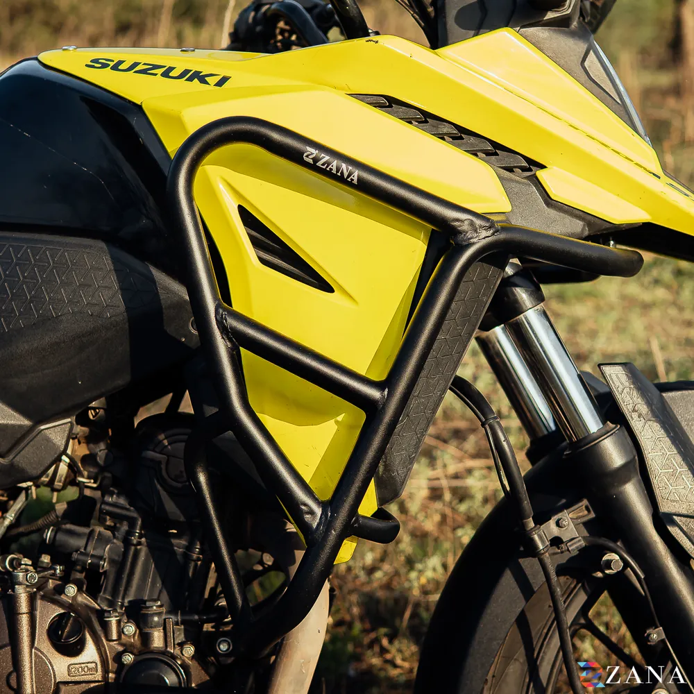 Zana-Upper & Lower Crash Guard with Slider Combo (Black) For V Strom SX 250 - Image 5