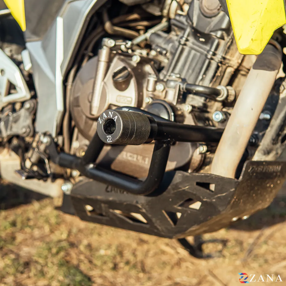 Zana-Upper & Lower Crash Guard with Slider Combo (Black) For V Strom SX 250 - Image 6