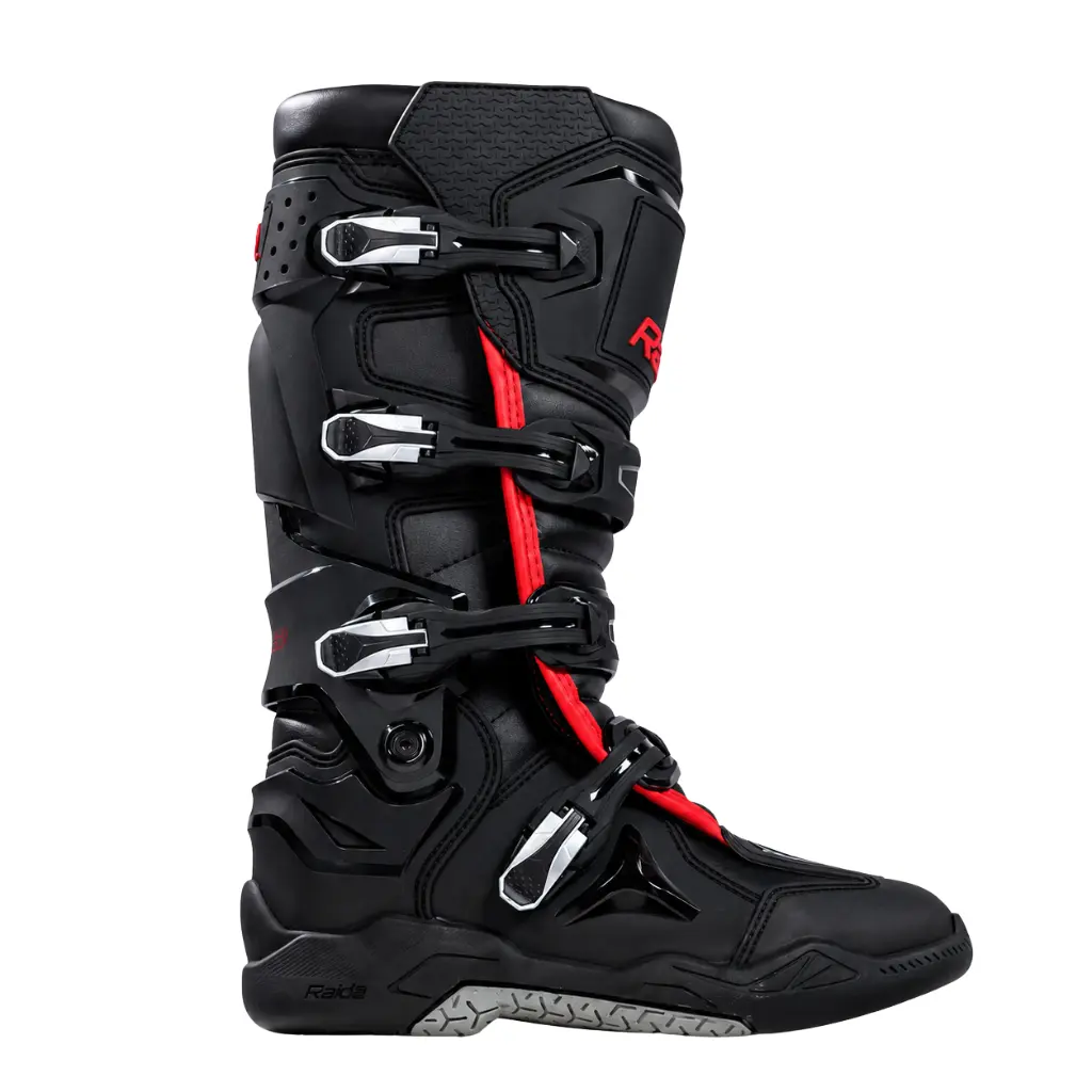 Raida TrailCraft V2 Motocross & Enduro Motorcycle Boots Black-Red