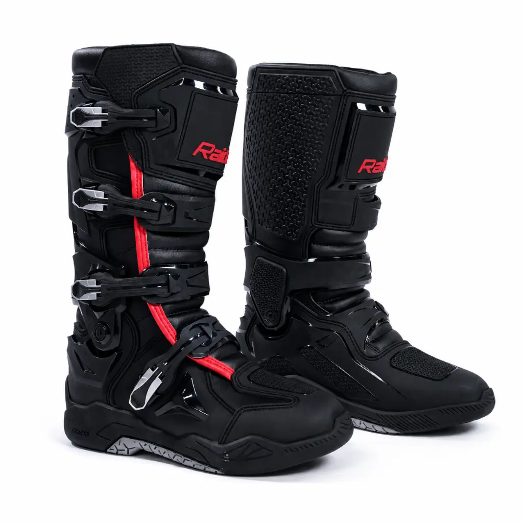 Raida TrailCraft V2 Motocross & Enduro Motorcycle Boots Black-Red - Image 5