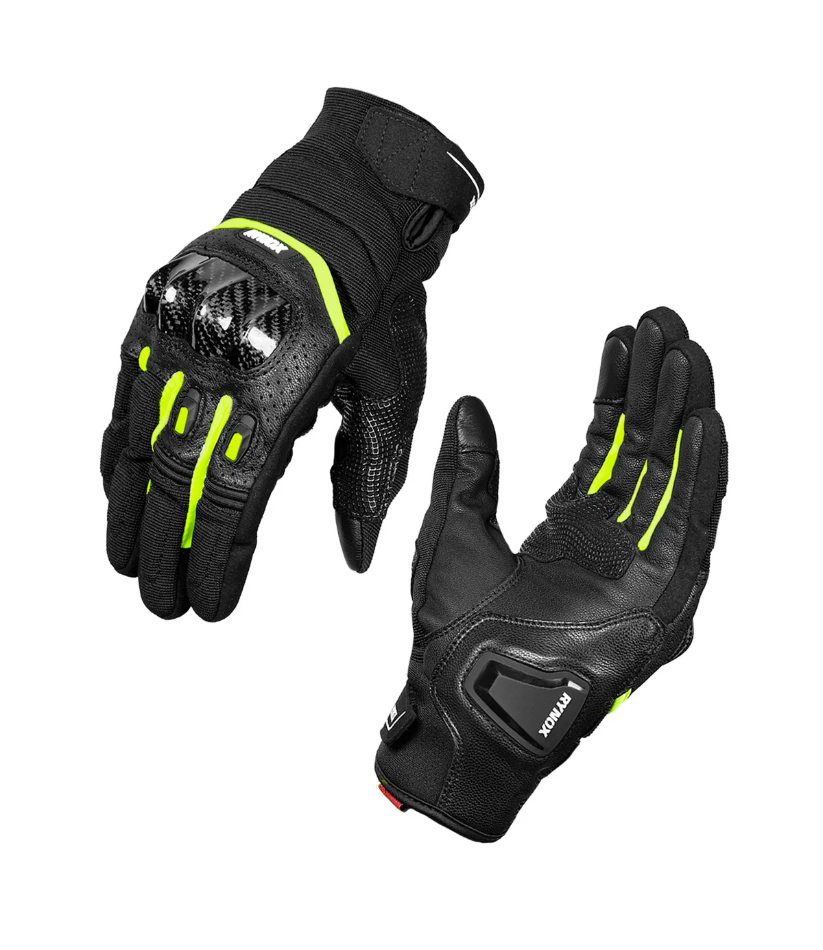 Rynox Striker GT Gloves - Black Hi-Viz Green