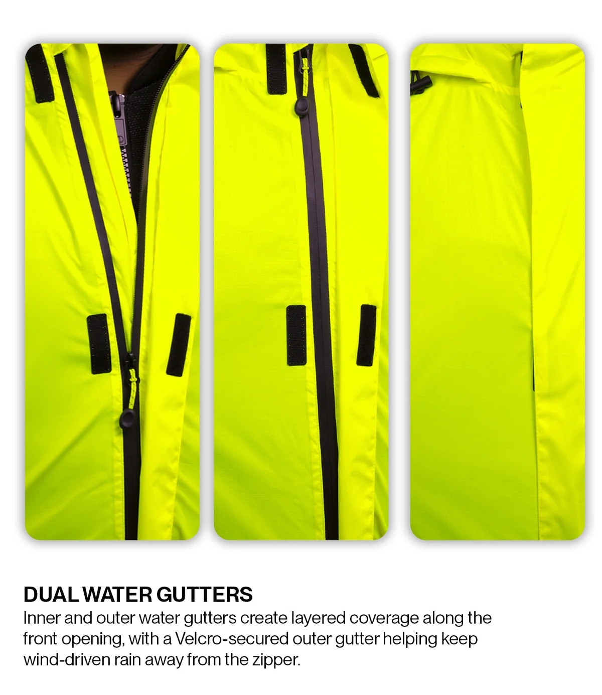Rynox H2Go Pro 4 rain Jacket Hi-Viz Green - Image 5