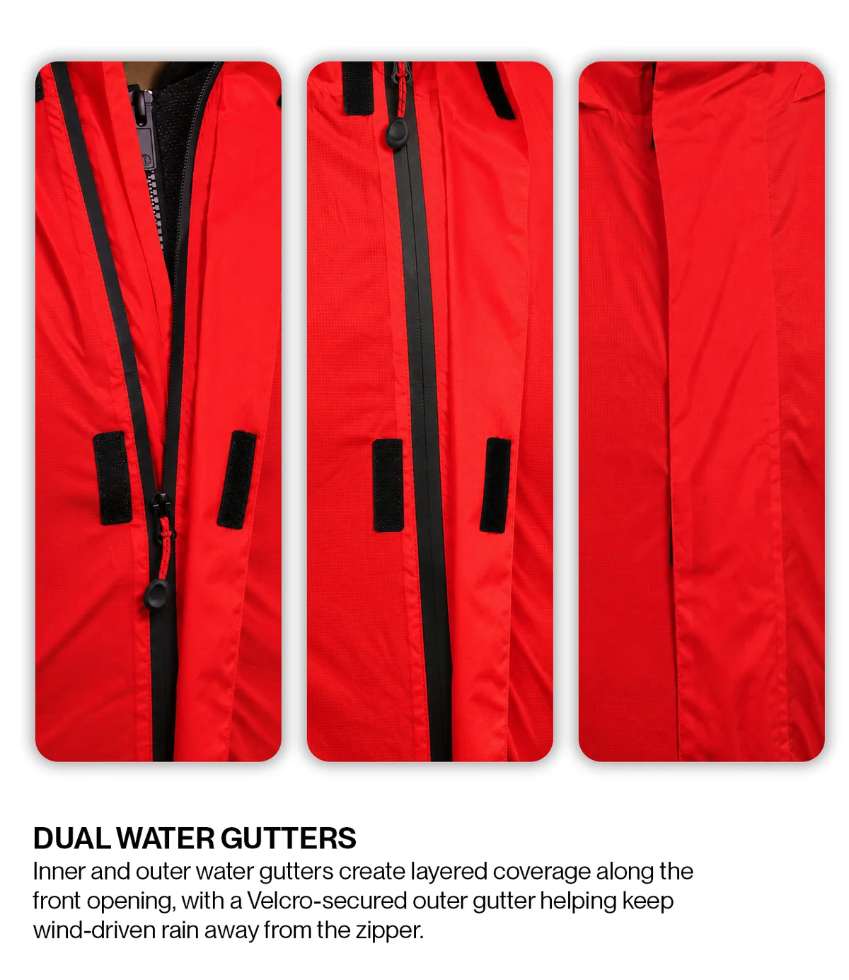 Rynox H2Go Pro 4 rain Jacket Hi-Viz Red - Image 5