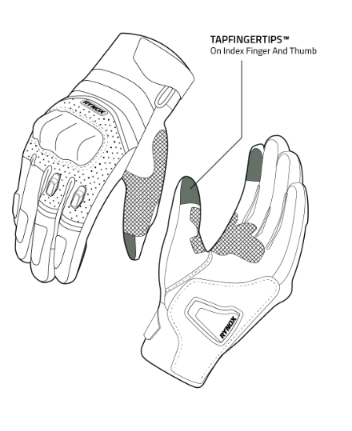 Rynox Striker GT Gloves - Black Hi-Viz Green - Image 8