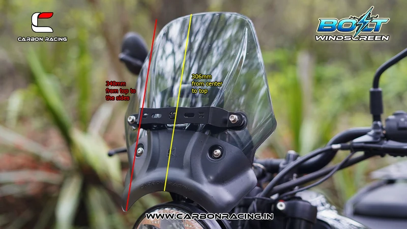 Carbon Racing BOLT Windscreen for Himalayan 450 - Smoke - Image 9
