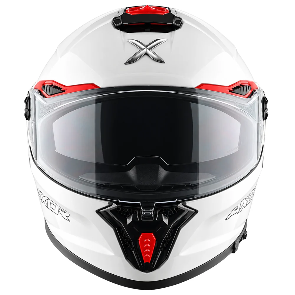 Axor Agera Full Face Helmet With Spoiler - Gloss White - Image 9