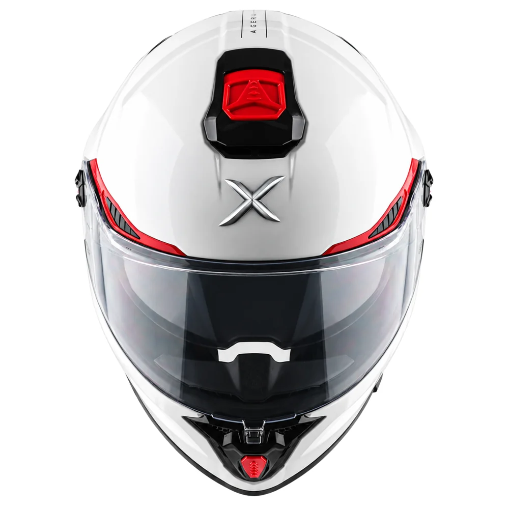 Axor Agera Full Face Helmet With Spoiler - Gloss White - Image 3