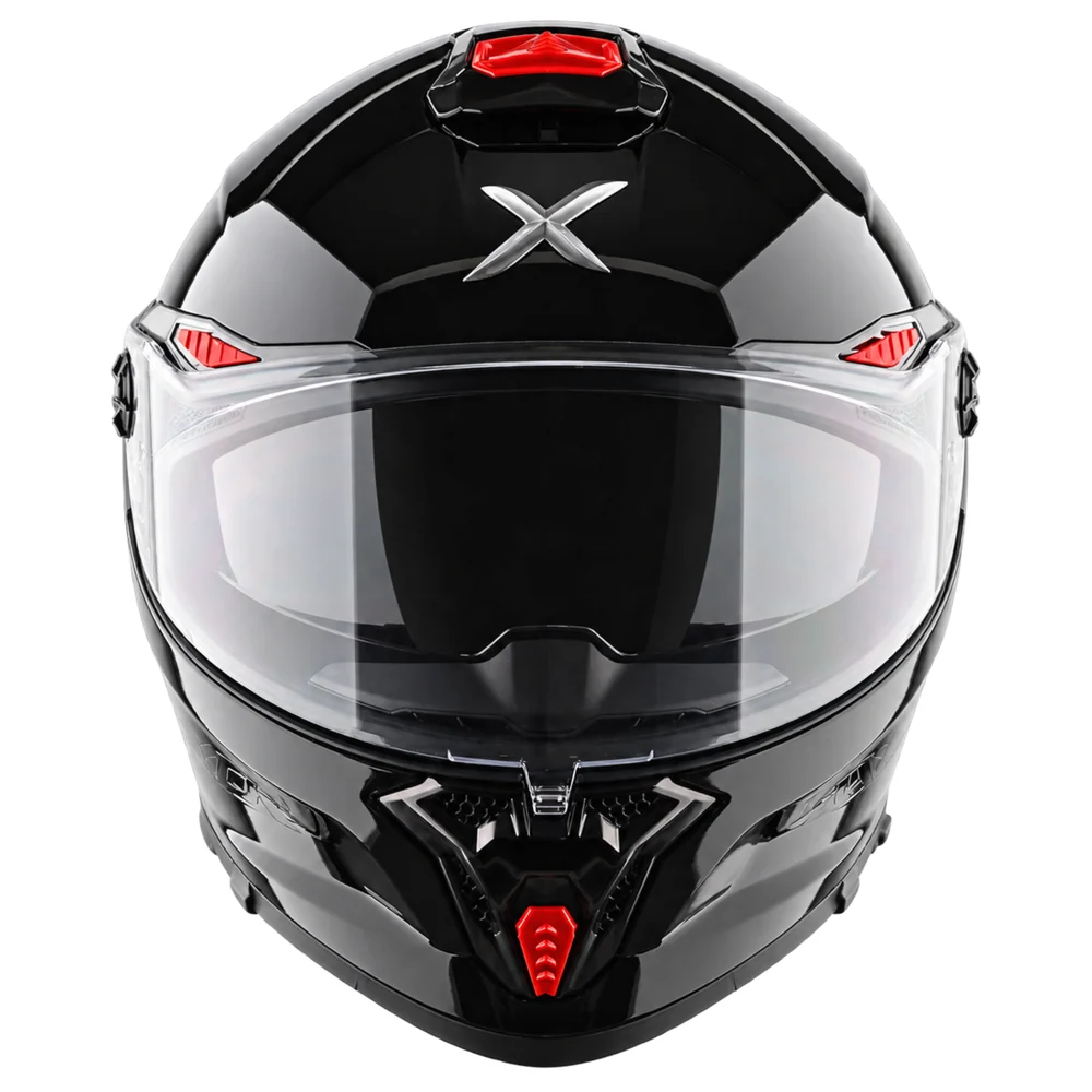 Axor Agera Full Face Helmet With Spoiler - Gloss Black - Image 3