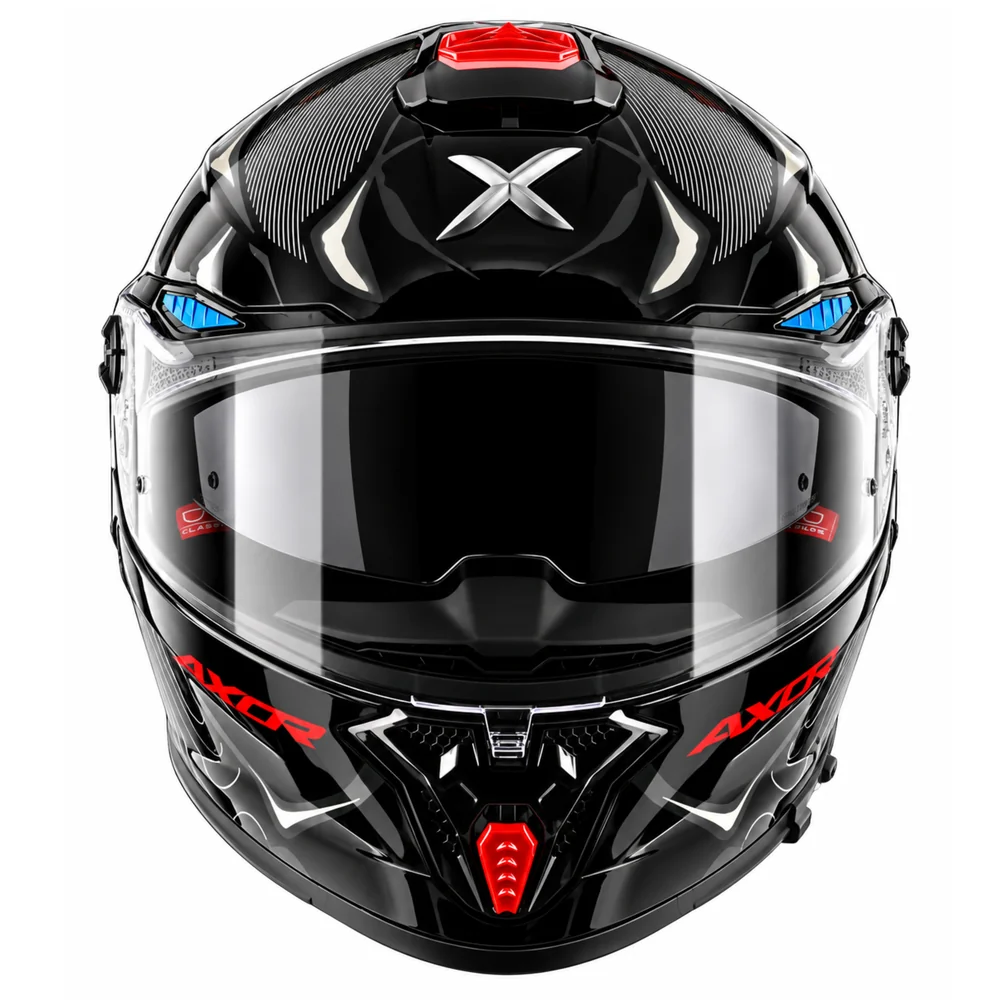 Axor Agera Raiz Full Face Helmet With Spoiler - Black Grey - Image 3