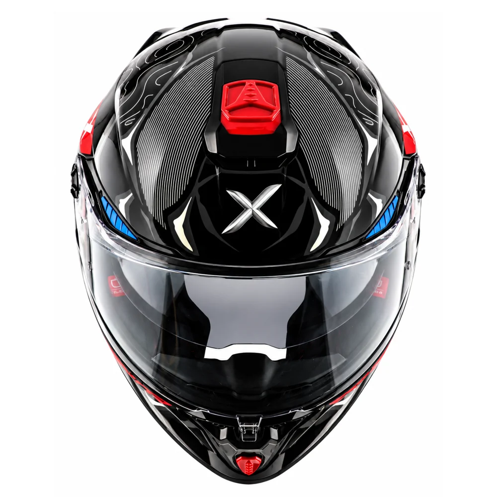Axor Agera Raiz Full Face Helmet With Spoiler - Black Grey - Image 9