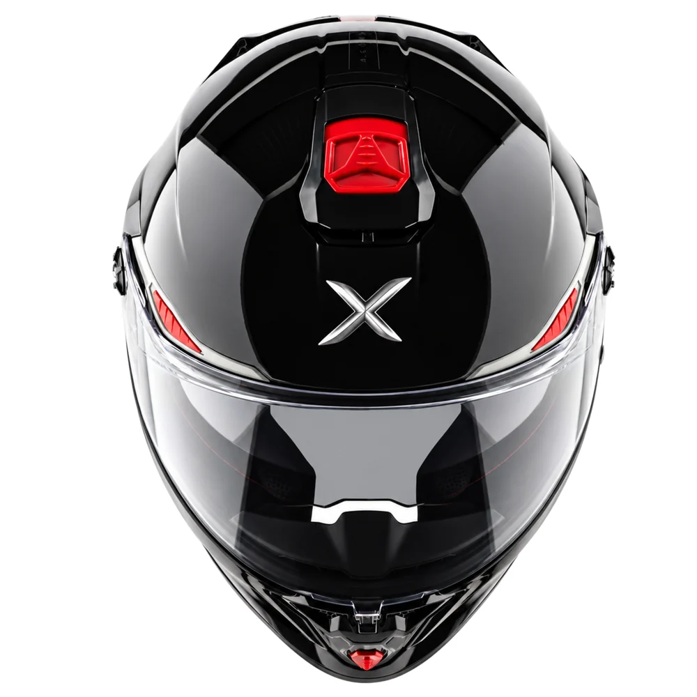 Axor Agera Full Face Helmet With Spoiler - Gloss Black - Image 7