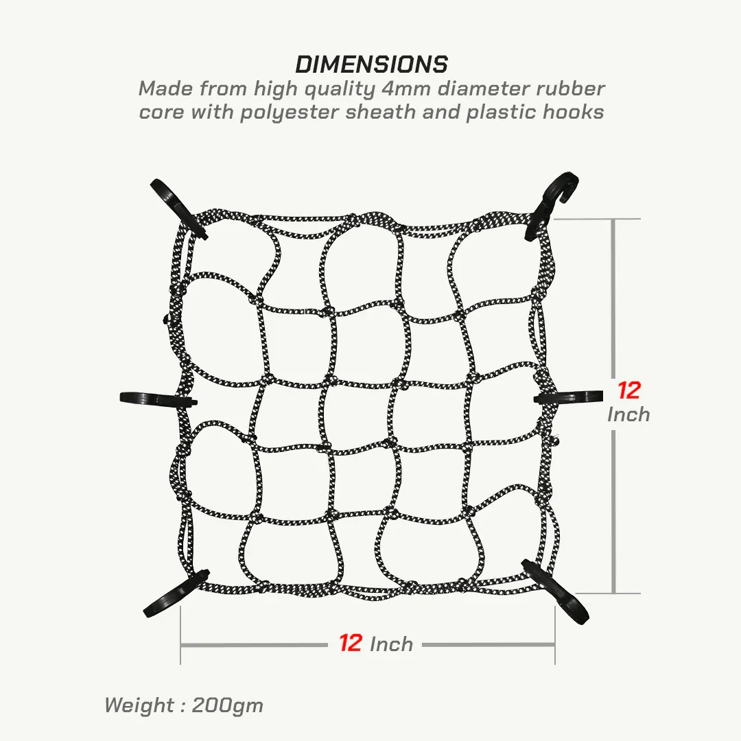 Viaterra Bungee Tie Down Net - Reflective (12″ X 12″) - Image 2
